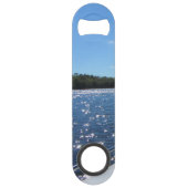 Seevermilions-funkelndes blaues Wasser Speed Flaschenöffner (Vorderseite)