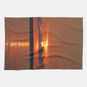 Seevermilions-Sonnenuntergang Geschirrtuch (Horizontal)