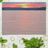 Seevermilions-Sonnenuntergang Geschirrtuch (Gefaltet)