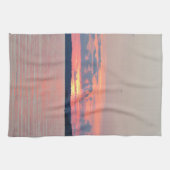 Seevermilions-Sonnenuntergang Geschirrtuch (Horizontal)