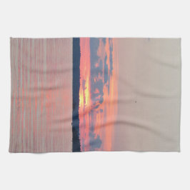 Seevermilions-Sonnenuntergang Geschirrtuch