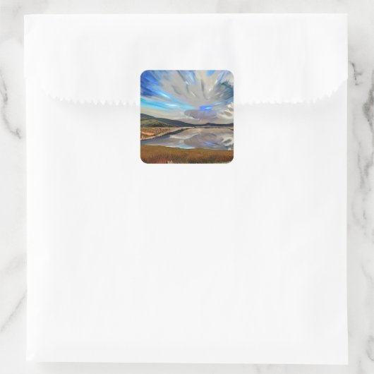 SEEVIEW QUADRATISCHER AUFKLEBER (Tasche)