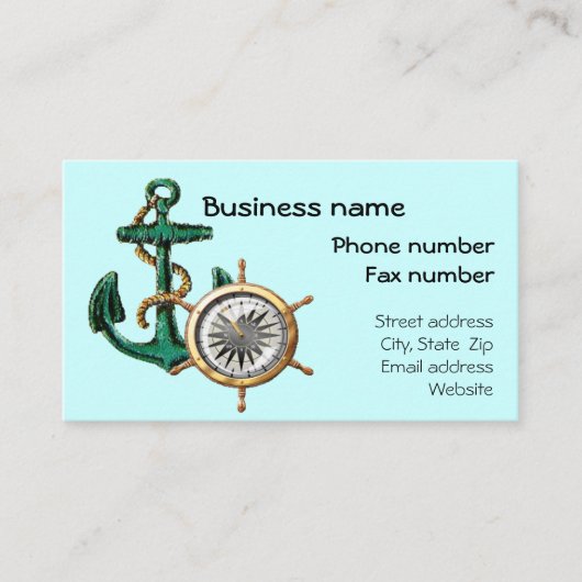 SeeVisitenkarte-Schablone Visitenkarte (Vorderseite)