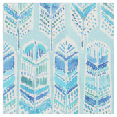 SEEVOGEL Aqua-Beachy Aquarell Boho Federn Stoff (Nahaufnahme)