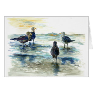 Seevögel auf dem Strand