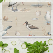 Seevögel Geschirrtuch (Gefaltet)