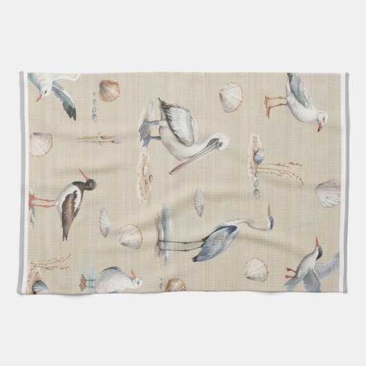 Seevögel Geschirrtuch (Horizontal)