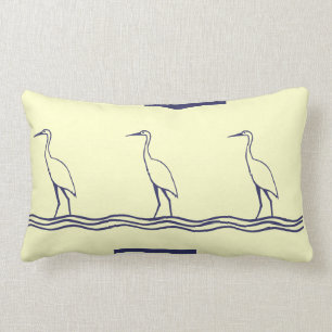 Seevogelheron an der weißen Küste von PILLOW Lendenkissen