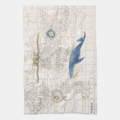 Seewal und Weltkarteteetuch Küchentuch (Vertikal)