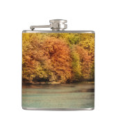 Seewald Bäume Wasser Monogram Whiskey Flask Flachmann (Vorderseite)