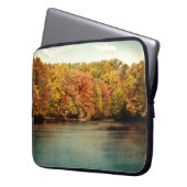 Seewald Bäume Wasser Monogramm 15" Laptop-Case Laptopschutzhülle (Vorderseite Links)