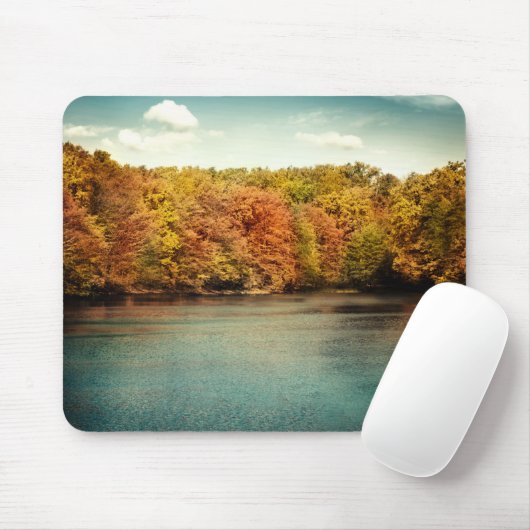 Seewald Bäume Wasser Monogramm erste Maus Pad Mousepad (Mit Mouse)