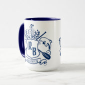 SeeWappen-Delphin-Anker-Ruder-Lorbeer-Schild Tasse (Vorderseite Links)