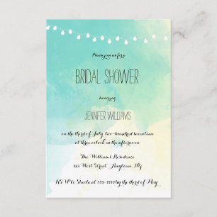 Seewatercolor-Brautpartyeinladungen Einladung