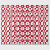 Seeweihnachtsmuster Geschenkpapier (Flach)