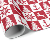 Seeweihnachtsmuster Geschenkpapier (Rolleneckpunkt)