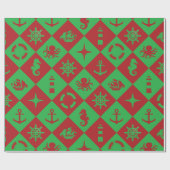 Seeweihnachtsmuster Geschenkpapier (Flach)