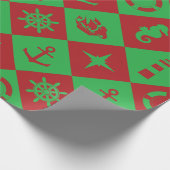 Seeweihnachtsmuster Geschenkpapier (Ecke)