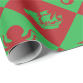 Seeweihnachtsmuster Geschenkpapier (Rolleneckpunkt)