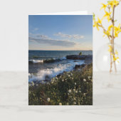 Seewellen und Schaumwasser Karte (Gelbe Blume)