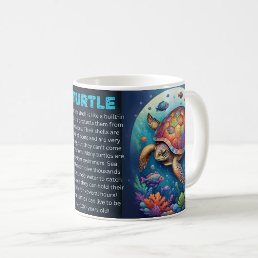 SEEWELT - Schildkröte Kaffeetasse (VorderseiteRechts)