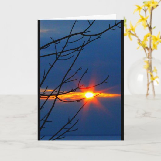 Seewinnebago-Sonnenuntergang, der an Sie denkt Karte (Gelbe Blume)