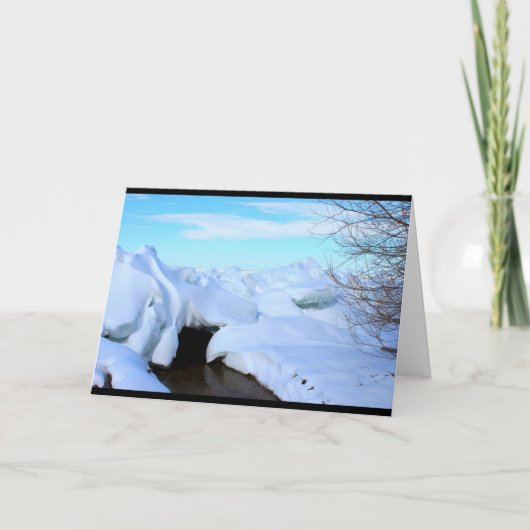 Seewinnebago-Winter-Szene, die an Sie denkt Karte (Vorderseite)