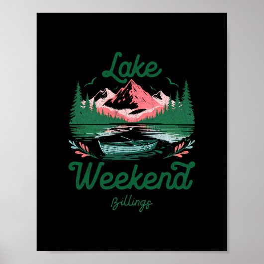 Seewochenend-Urlaubsreise Billings Montana Poster (Vorne)