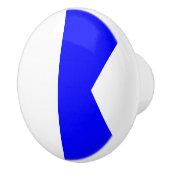 Seezeichen-Code-Flaggen-Buchstabe ein Alpha Keramikknauf (Rechts)