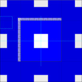 Seezeichen-Code-Flaggen-Buchstabe P "Papa " Stoff (Kachel)