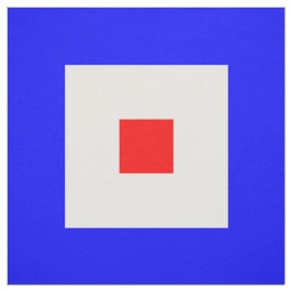 Seezeichen-Code-Flaggen-Buchstabe W "Whisky " Stoff