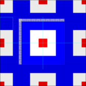 Seezeichen-Code-Flaggen-Buchstabe W "Whisky " Stoff (Kachel)