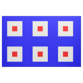 Seezeichen-Code-Flaggen-Buchstabe W "Whisky " Stoff (Fat Quarter (45,7 x 55,9 cm))