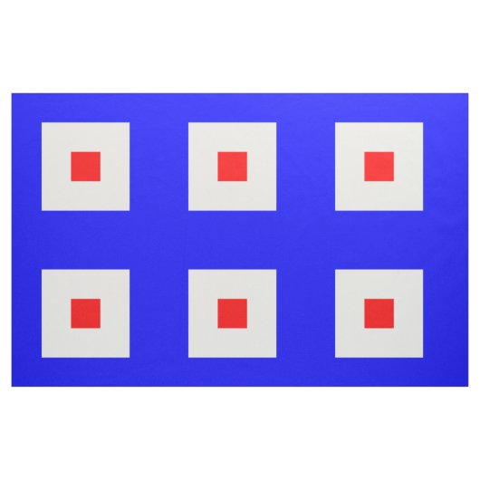 Seezeichen-Code-Flaggen-Buchstabe W "Whisky " Stoff (Fat Quarter (45,7 x 55,9 cm))