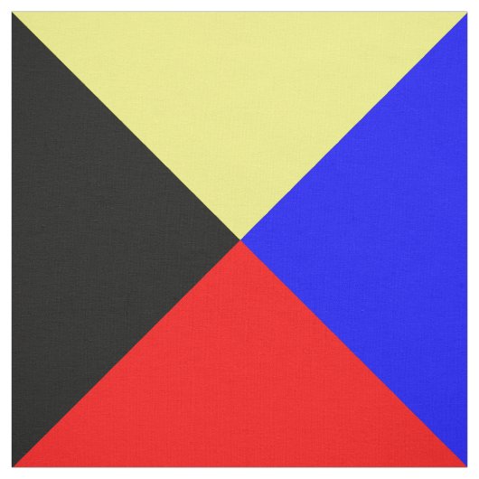 Seezeichen-Code-Flaggen-Buchstabe Z "Zulu " Stoff (Muster)