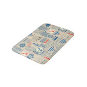 Seezeitungs-Muster Badematte (Schrägansicht)