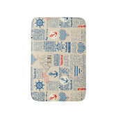 Seezeitungs-Muster Badematte (Vorderseite Vertikal)