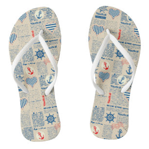 Seezeitungs-Muster Badesandalen