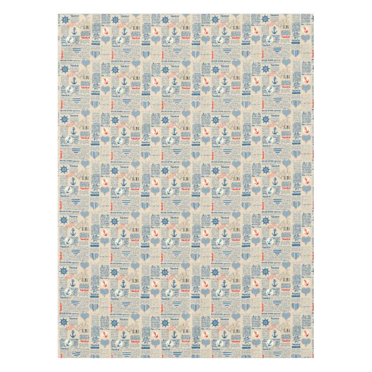 Seezeitungs-Muster Tischdecke (Vorderseite)