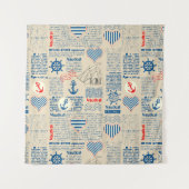 Seezeitungs-Muster Wandteppich (Vorderseite (Horizontal))