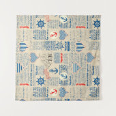 Seezeitungs-Muster Wandteppich (Vorderseite)