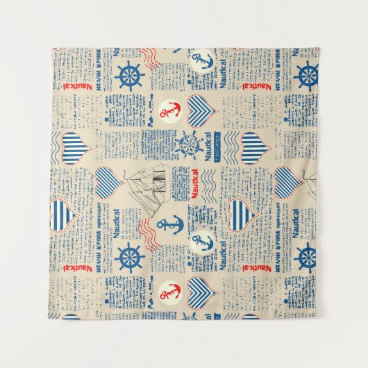 Seezeitungs-Muster Wandteppich (Vorderseite)