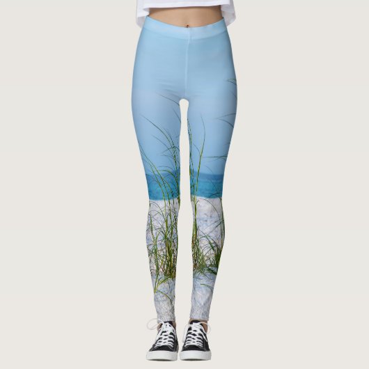 Seeziegel im weißen Sand Leggings (Vorderseite)