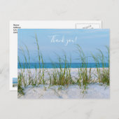 Seeziegel in weißem Sand Danke Postcard Postkarte (Vorne/Hinten)