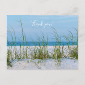 Seeziegel in weißem Sand Danke Postcard Postkarte (Vorderseite)