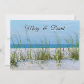 Seeziegel in weißem Sand Einladung (Rückseite)