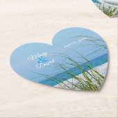 Seeziegel in Weißsand-Hochzeitspapier Untersetzer (angewinkelt)