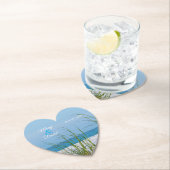 Seeziegel in Weißsand-Hochzeitspapier Untersetzer (Vor Ort)