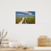 Seeziegen (Uniola paniculata), die am Strand angeb Poster (Küche)