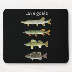 Seeziele Angelköder Muskellunge Hecht Zander Klein Mousepad